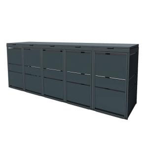 Cutie pentru pubele Lewis pentru 5 pubele 240 Litri